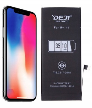 BATERIA DEJI DO APPLE IPHONE 11 3510 mAh POWIĘKSZONA POJEMNOŚĆ ZESTAW