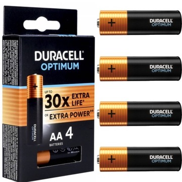 BATERIE ALKALICZNE DURACELL OPTIMUM LR6 R6 AA x4