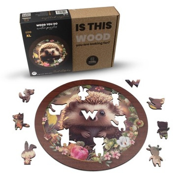 Puzzle drewniane Słodki Jeżyk 40 elementów XL
