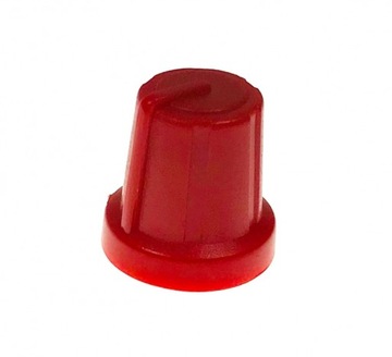 Gałka na potencjometr N-2 oś 6mm czerwona