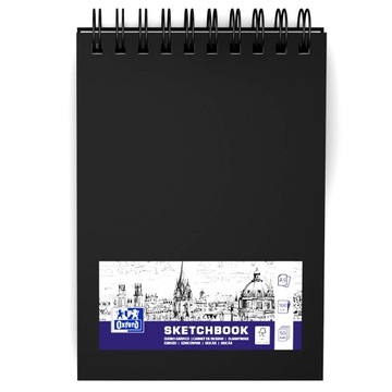 Szkicownik A5 50k Oxford sketchbook spirala czarny