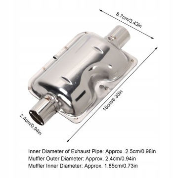 Выхлопная труба стояночного отопителя с глушителем