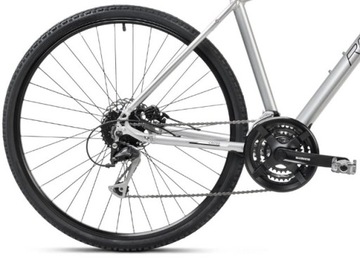 Кроссовый велосипед ROMET ORKAN 3 M, СЕРЕБРЯНЫЙ. ЧЕРНЫЙ 18 ДЮЙМОВ