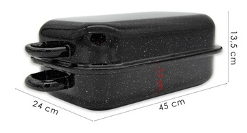 Эмалированная плита для гуся, 35 см, прямоугольная жаровня, кастрюля с крышкой