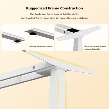 Существующий электрический каркас стола ACGAM 127 см x 170 см x 31,4 см, белый