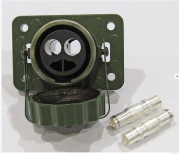 GNIAZDO 2-POLOWE METALOWE 2X50MM2 SKRECANE NATO 24V 200A