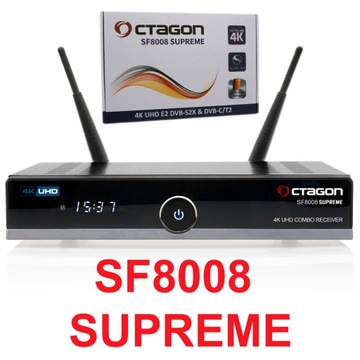 OCTAGON SF8008 SUPREME COMBO 4K S2X+T2/C WIFI1200 BT OSCAM CCCAM # NOWOŚĆ
