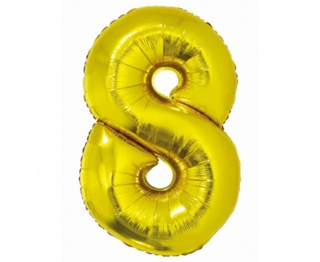 Balon Cyfra 8 Złota - 76 cm