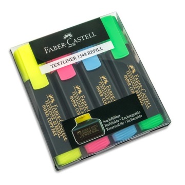 Zakreślacze Faber Castell 4szt. komplet