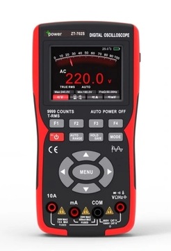 Miernik Multimetr cyfrowy Oscyloskop 2w1 +Power ZT-702S