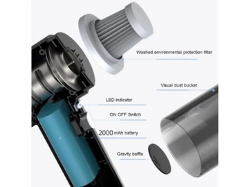 Автомобильный пылесос MINI USB Черный