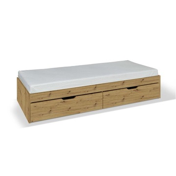 Łóżko dąb artisan pod materac 90x200 bez zagłówka