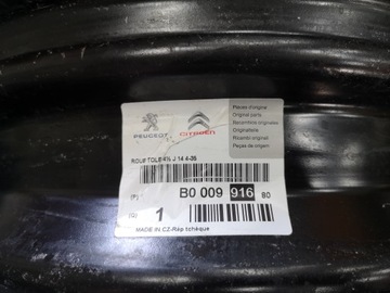 14'' NR29 RÁFKY OCELOVÉ CITROEN C1 PEUGEOT 108 107 TOYOTA AYGO