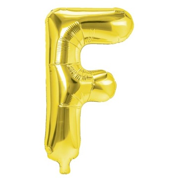 Balon Foliowy złota litera F - 40 cm Litery Balony