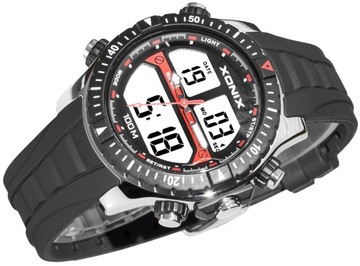 Damski Zegarek XONIX Sportowy LCD + Wskazówki Duży