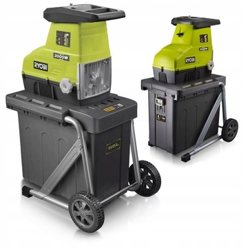 RYOBI ELEKTRYCZNY ROZDRABNIACZ DO GAŁĘZI RĘBAK 3000W 55L *WYSOKA JAKOŚĆ*