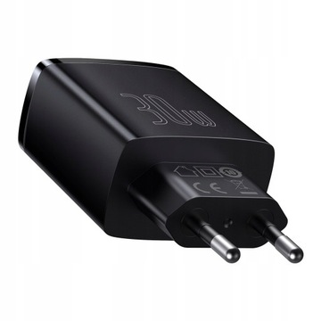 ŁADOWARKA SIECIOWA Baseus 30W 2xUSB-A 1xUSB-C SZYBKIE ŁADOWANIE PD QC 3.0