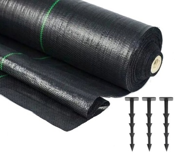 ТКАНЬ АГРО 70г 1,1х50м ЧЕРНАЯ AGRO НЕТКАНАЯ ПРОТИВОсорнячная УФ-МАТ + ЯКОРЯ