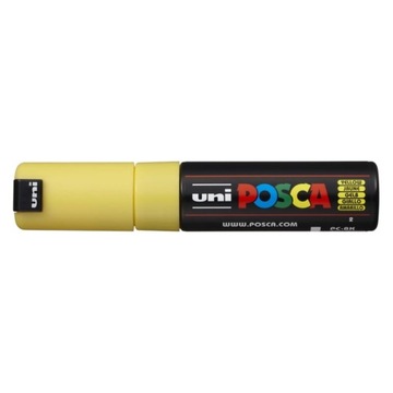 МАРКЕР POSCA PC-8K UNI С ЖЕЛТОЙ ПОСТЕРНОЙ КРАСКОЙ