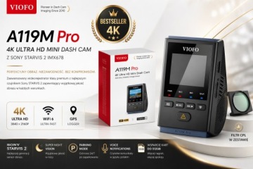 Viofo A119M Pro 4K Видеорегистратор WiFi 6 GPS HDR Sony Starvis 2 CPL