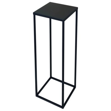 STOJAK KWIETNIK LOFT METALOWY CZARNY SOLIDNY 70 cm