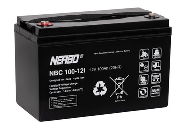 Akumulator AGM NERBO Cykliczny NBC 100-12i 12V 100Ah