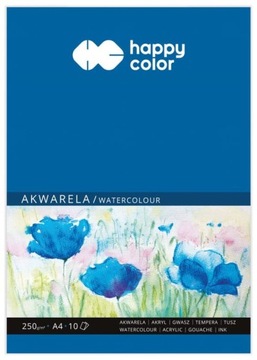 Blok akwarelowy Happy Color A4 250g 10ark