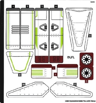 LEGO naklejki do zestawu 75342 Star Wars N