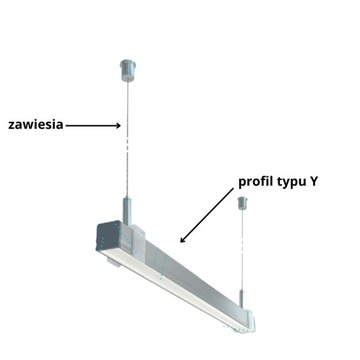 Алюминиевый профиль Светодиодная поверхность типа Y LUMINES Silver 2 метра