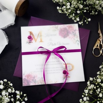 СВАДЕБНЫЕ ПРИГЛАШЕНИЯ В ГЛАМУРНОЙ КОРОБКЕ - 2 ШТ.