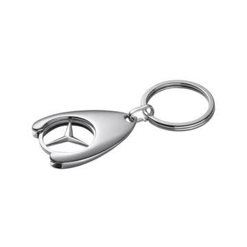 BRELOK MERCEDES-BENZ ŻETON SREBRNY WYCIĄGANE LOGO