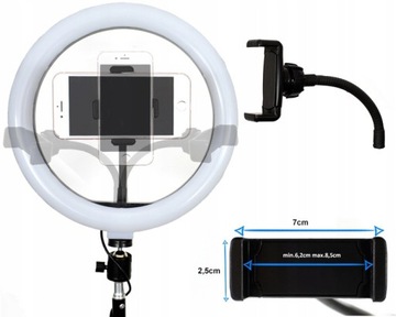 LAMPA PIERŚCIENIOWA UCHWYT NA TELEFON STATYW RING