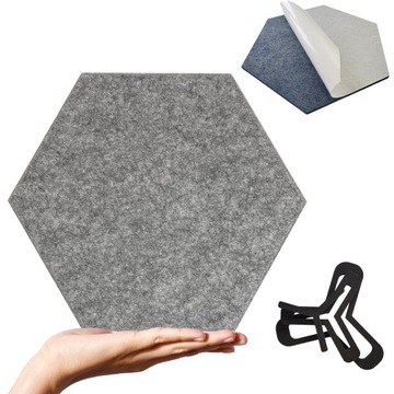 PANEL DEKORACYJNY samoprzylepny HEXAGON, panele ścienne, kolor Księżyc