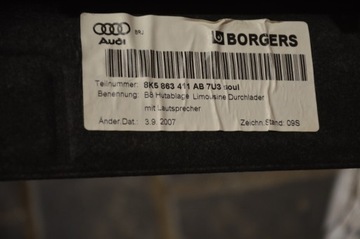 AUDI A4 B8 SEDAN POLIČKA KUFRU 8K5863411AB