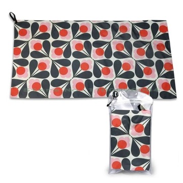 Kiely Red Floral Design Quick Dry Towel Gym Sports Bath Portable Twilight