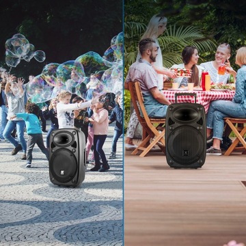 Порт динамика для активной вечеринки 15 дюймов, 1000 Вт, 2 микрофона, УВЧ-батарея