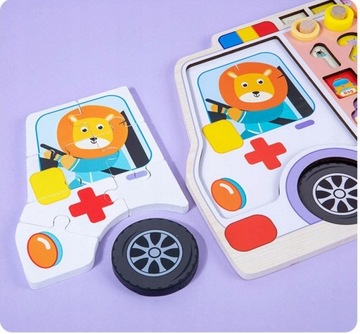 Тренировка мозга Монтессори РЫБА буквы цифры машина - скорая помощь