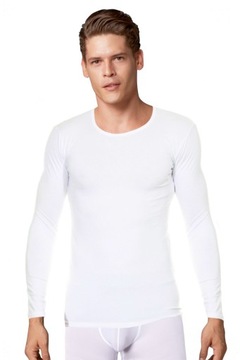 koszulka na długi rękaw biała bluzka top 2955 M