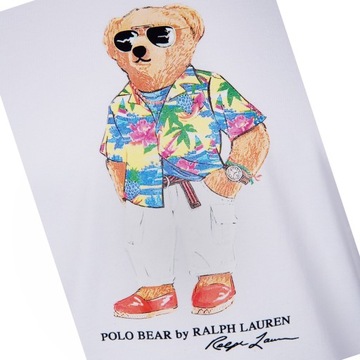 T-shirt Polo Ralph Lauren Bear Biała S