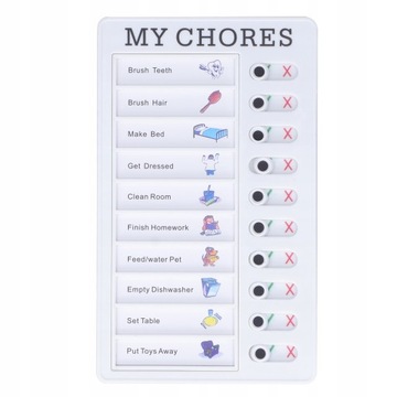 TABLICA MOTYWACYJNA OBOWIĄZKÓW DZIECI MY CHORES