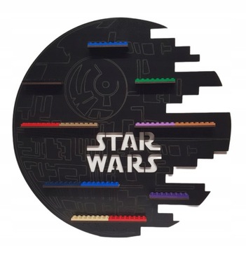 Półka na ludziki klocki figurki STAR WARS STATEK GWIAZDA ŚMIERCI czarna