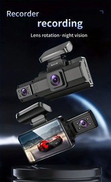 Видеорегистратор HD с двойной камерой, инфракрасным портом и циклической записью