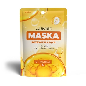 Clavier maska do twarzy w płacie rozświetlająca 25ml z witaminą C