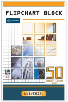 Блокнот для флипчарта Interdruk 64x100см, сетка (50)