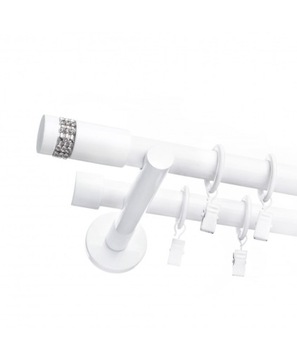 СОВРЕМЕННЫЙ ДВОЙНОЙ БЕЛЫЙ КАРДИН FI 19+19мм 240см