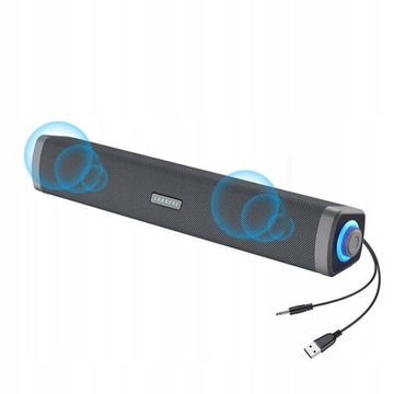 СТЕРЕО 3ВТ USB-СВЕТОДИОДНЫЙ ДИНАМИК ЗВУКОВОЙ БАР ДЛЯ КОМПЬЮТЕРА