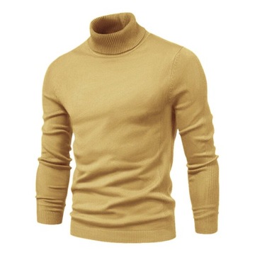 ELEGANCKI GOLF SWETER MESKI BAWELNA DZIANE SWETEY