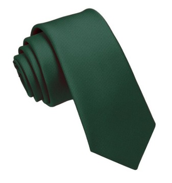 Элегантный галстук узкий зеленый / бутылочный зеленый
