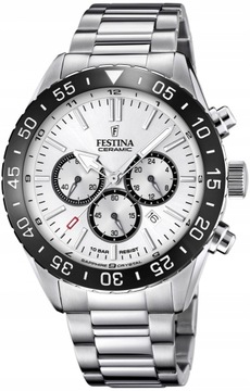 Zegarek męski FESTINA 20575/1 stalowy sportowy do pływania