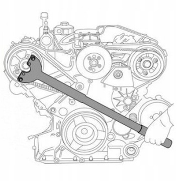 КЛЮЧ ДЛЯ БЛОКИРОВКИ ШКИВА ВАЛА VW AUDI 1.4, 1.6 2.0 16V